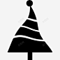 折叠的圣诞树图标 创意素材