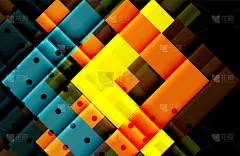 黑色背景上的彩色箭头