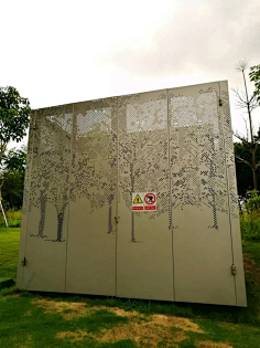 景观构筑出地面风井与人防