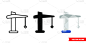 符号,矢量,计算机图标,起重机,标志,字体,分离着色,三个物体,商务,一个物体