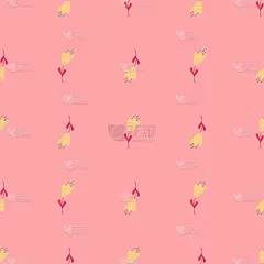 小花无缝图案。的自然图形。