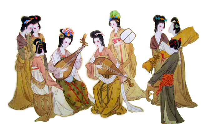 工笔侍女
