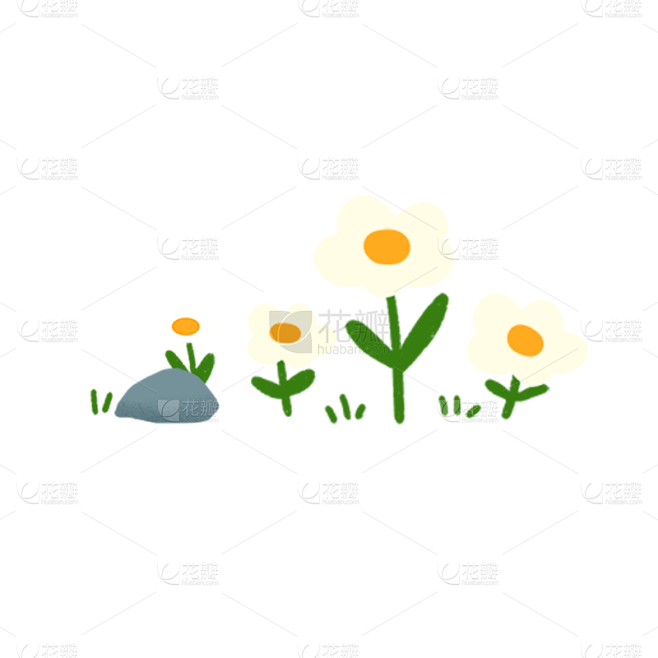 花瓣素材_卡通感花元素贴纸_187687501素材-花瓣网