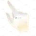 人体部位透明光效感手势