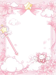 魔法樱杖 | ins风边框素材～ - 小红书