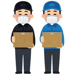 戴口罩的快递员 无接触快递 卡通 插画 免扣 素材 手绘 png101