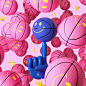 Basketball Remix / Fanduel X NBA illustrations/icons - Agustina Gastaldi Ferrario