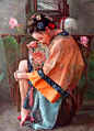 将东方女性的美表现得如此神秘，王明月视绘画为生命
