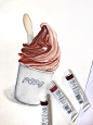 【小美食】水彩 手绘 绘画 插画 美食 甜品 夏日冰品