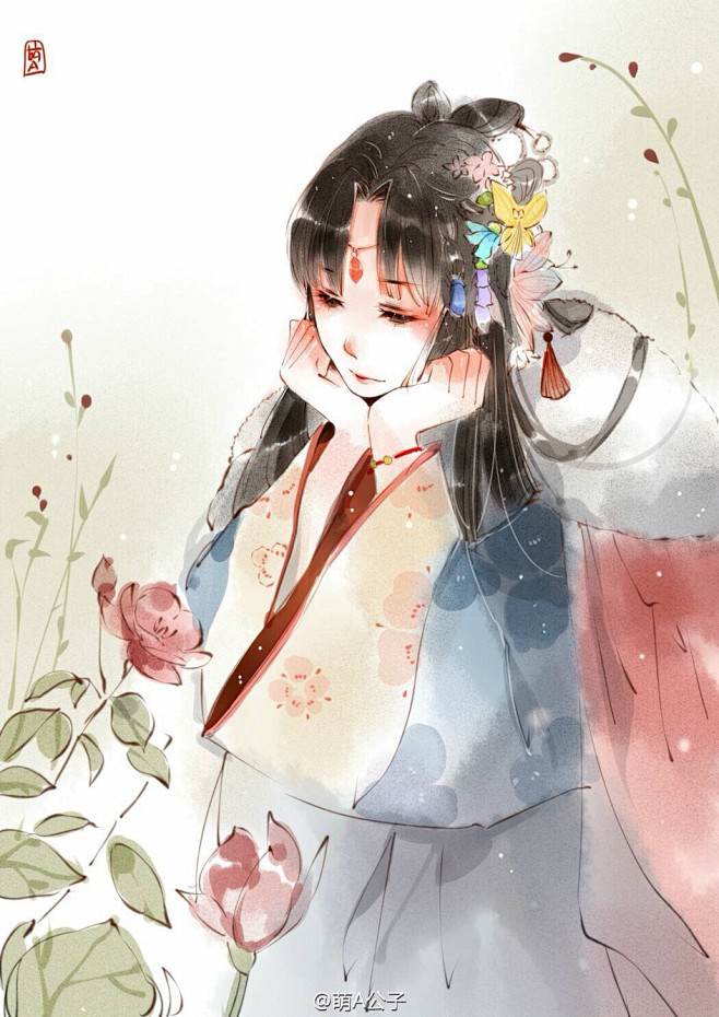 萌A公子 古风手绘插画