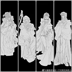 【天地为棋盘，汝执黑白运筹千里】
金光智者。
终于勾完这套图了。
想死，这套图我画了三遍了（姿势都换了三套了）
打算年底出的一套透卡，等我什么时候上完色就出吧。
#金光布袋戏# ​​​​
