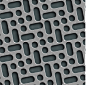 Gray plate perforated vector seamless pattern 10