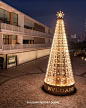 Photo by BVLGARI Official on December 09, 2023. May be an image of christmas tree, lighting, tower, outdoors and text.