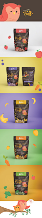 Corujinha Puffs Packaging Design : Packaging design for toddler's snack