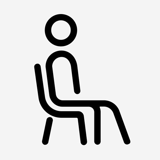 坐着休息摆姿势图标_88ICON https://88icon.com 坐着 休息 摆姿势 被动 不活动 空闲 展示 注意 活动 行动 等待