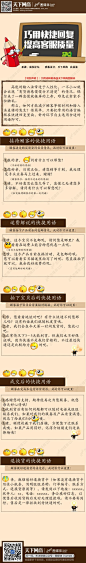【巧用快捷回复提高客服质量】高能的输入法常过于人性化，一不小心就会出现“有货、诱惑，傻傻分不清楚”的情况。偶尔来了一群“怠慢就震屏”的上帝，难免让卖家手忙脚乱。那么，你知道如何才能减少顾客等候时间和输入法差错的发生吗？ @天下网商