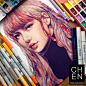 画师chenlongchung的人物手绘作品欣赏 美美哒