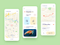 Eco App Concept navigator space check in trip travel places explore search tracking app delivery tracker map navigation recycling eco mobile app service interface design product design ecology