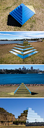 A Ziggurat of Mirrors by Shirin Abedinirad Connects the Sky to the Ground in Sydney: 