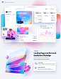 Fintech landing page Website dashboard colorful gradient design ux/ui ui design Mobile app Case Study