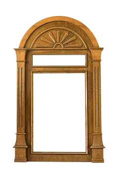 黄色 手绘 欧式拱门 其他元素免抠png图片壁纸