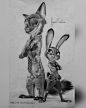 Zootopia - Nick and Judy by JeanDrawings