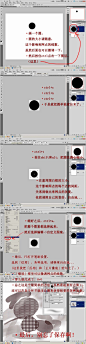 【PS网点笔刷】前些天身后桌那娃传授的方法（仰望原作者）。骚微把这些个步骤小总结一下。作为一个学不会CS的懒人，只能试试这个PS的笨方法了。没法像CS那样专业又好用，但也...是个选择么不是>w<。 
