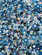 Takashi Murakami, Blue Flowers & Skulls, 2012 Acrylic on canvas mounted on board, 74 ¾ × 60 ¼ inches (190 × 153 cm)© Takashi Murakami/Kaikai Kiki Co., Ltd. All rights reserved