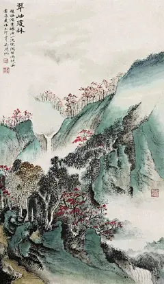 吴湖帆——山水画  |  
吴湖帆，江苏苏州人，为吴大澄嗣孙(1894—1968)。初名翼燕，字遹骏，后更名万，字东庄，又名倩，别署丑簃，号倩庵，书画署名湖帆。三四十年代与吴待秋、吴子深、冯超然并称为“三吴一冯”。