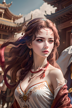 上海大魔王采集到中国彩色美女国画风