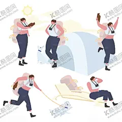扁平人物插画 【酷图网】场景交流,人物,电子商务图标,商业人物,扁平插画,二维插画,扁平插画类,立体构图,扁平风,户外,科技插画,插画设计