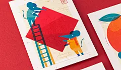 鼠年将至，看看海内外鼠一鼠二的贺卡设计吧！ : 贺卡上的小老鼠们，全都那么精精致致、可可爱爱！