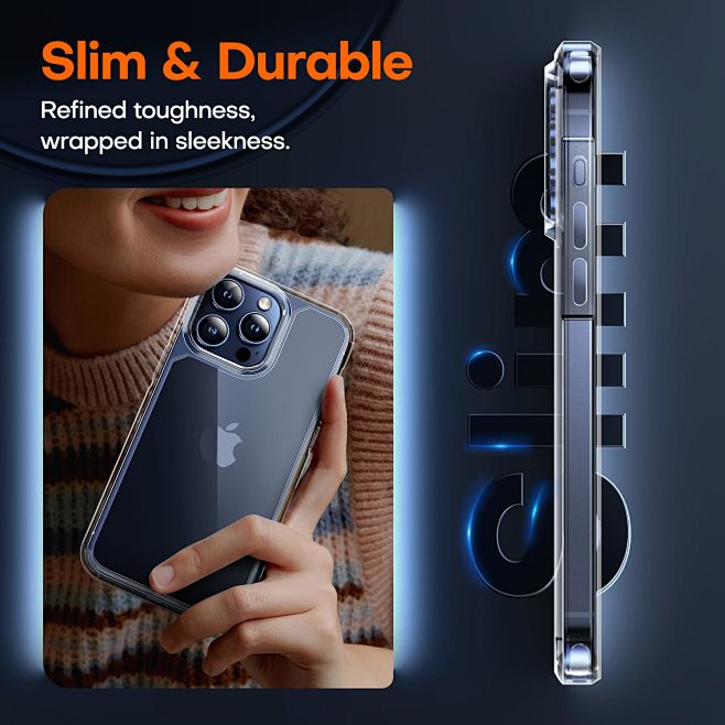 Amazon tauri 5 in 1 for iphone 15 pro case clear not yellowing