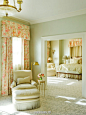 田园风的卧室，好喜欢的颜色，好喜欢的窗帘