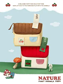 VANWALK农场系列 原创洗漱化妆包女生旅行便携相机收纳包生日礼物-tmall.com天猫