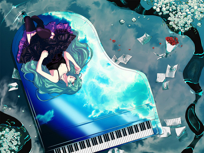 ♪乐器与少女之钢琴♪ p站 侵删 动漫 ...