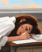 阳光插画女孩~   Sam Yang ​​​​