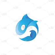 抽象鲸鱼海豚尾巴的符号