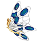 Buccellati | Gold and Enamel Brooch with lifelike woman and butterfly wings