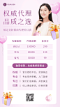 微商美容美妆代理价格表手机海报