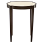 Willa Modern Regency Ivory Raven End Table | Kathy Kuo Home: 