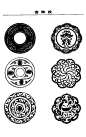 中国传统图案纹饰，采用对称、平衡、分割、重叠、联结、组合等方法 ​​​​