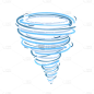 手绘-龙卷风天气元素贴纸9