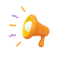 喇叭 语音megaphone orange