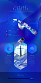 8款未来科技感VR人工智能AI专题网站网页模板PSD设计素材
