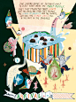 Solitude in A Graphic Cosmogony : Series of illustration telling creation of universe over 7 pages.This project was published as a part of a comic anthology book ≪A GRAPHIC COSMOGONY≫ by Nobrow press in UK.'In the Beginning, there was solitude....The cosm
