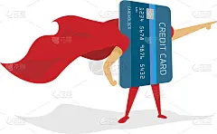 披着斗篷的超级信用卡英雄