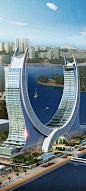 Katara Towers, Lusail Marina District, Doha, Qatar by Kling Consult Architects :: 40 floors, height 211m :: proposal: 