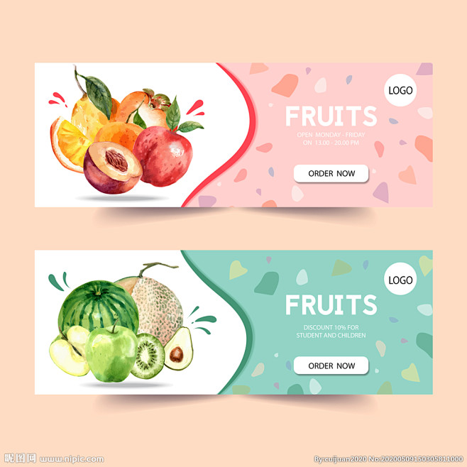 水果宣传小卡片