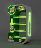 Mountain Dew Bottle Display Gondola Design with the Neon Effect.